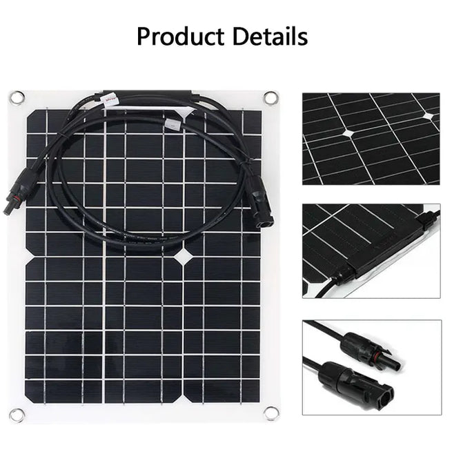500W Flexible Solar Panel 12V Battery Charger Dual USB 500W
