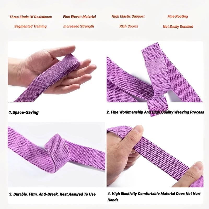 Set de Bandas Elásticas de Resistencia de Tela – Glúteos y Piernas