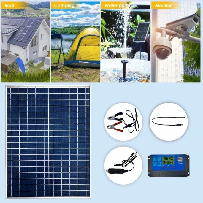 solar panel kit emergenci  1000W 500W 12V photovoltaic