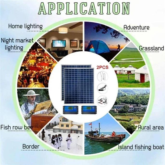 solar panel kit emergenci  1000W 500W 12V photovoltaic