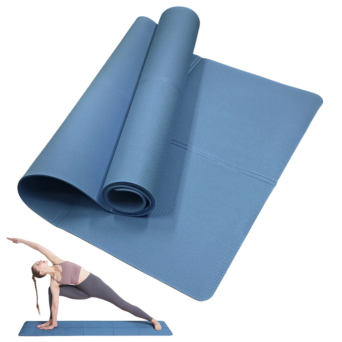 Esterilla de Yoga Antideslizante 4 mm – Fitness, Pilates y Estiramientos en casa