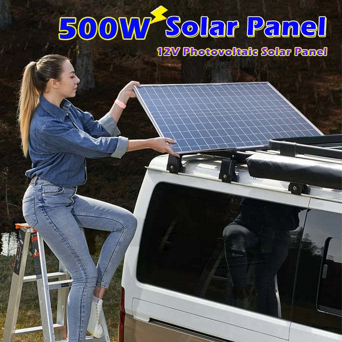 solar panel kit emergenci  1000W 500W 12V photovoltaic